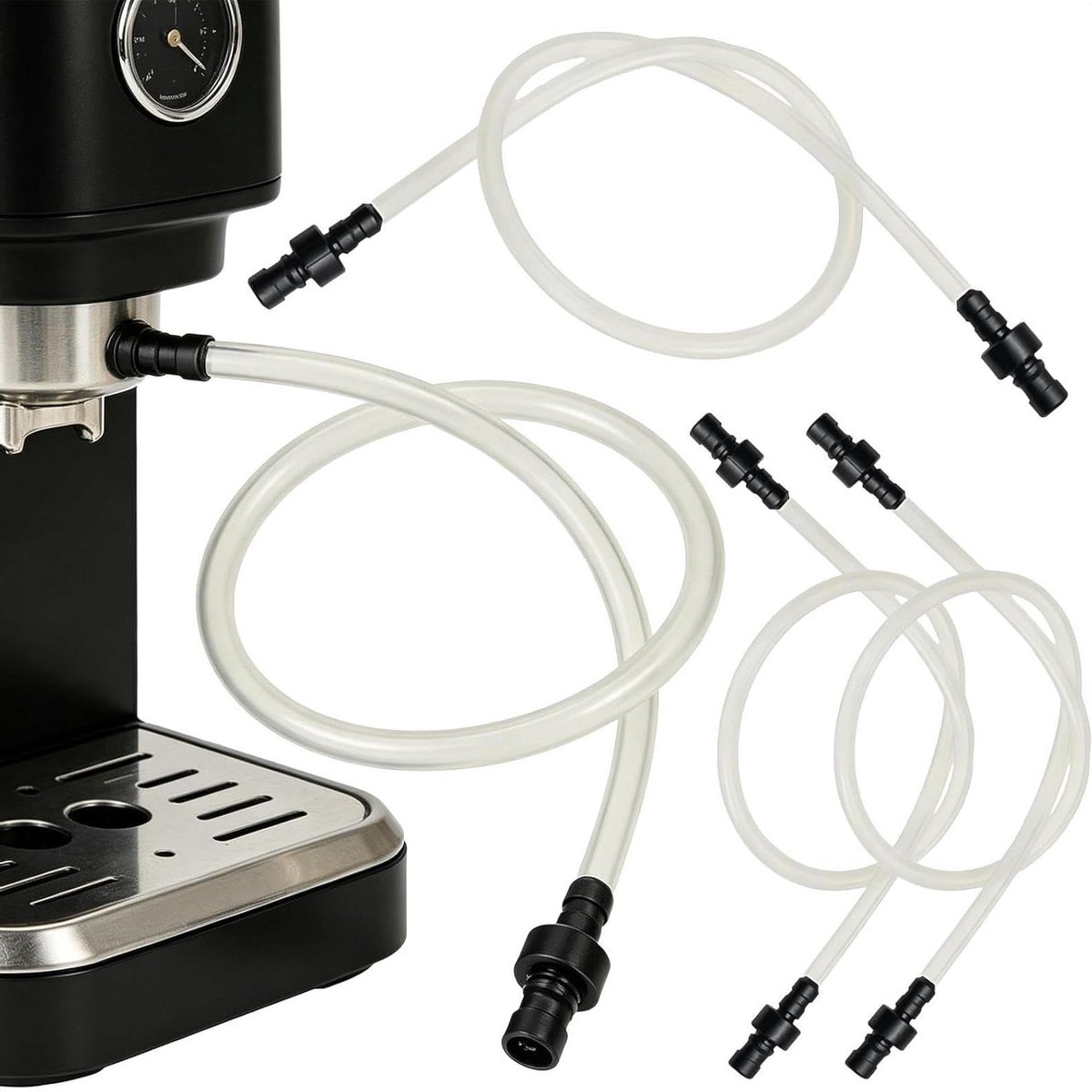 Melkopschuimer Onderdelen Opschuimslangen Set Koffie Maken Hittebestendig Ontwerp 38 cm Transparant