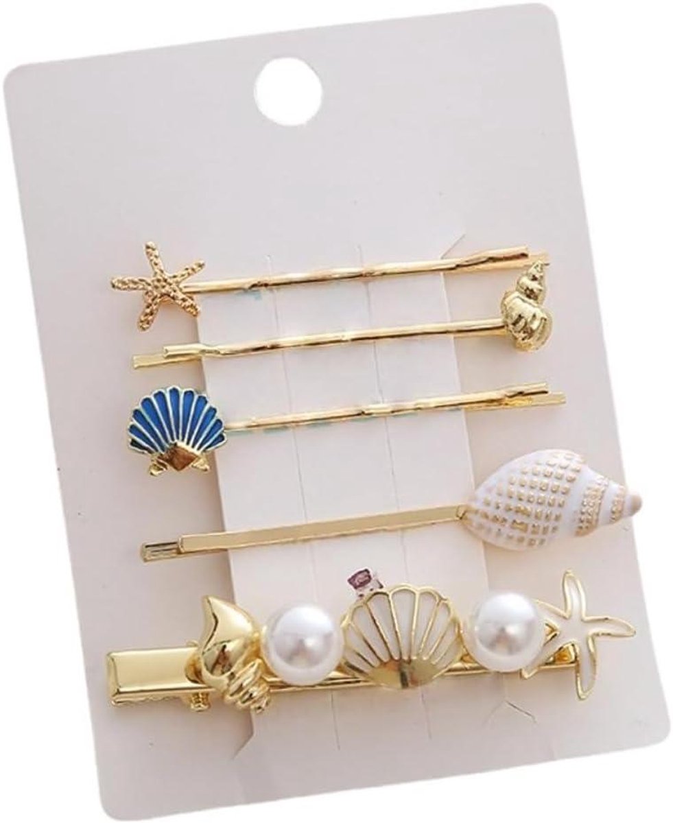 Haarspeld Set - Bobby Pins Clips - Feestelijke Looks Creëren - Antislip Ontwerp - 5 Delig - Wit