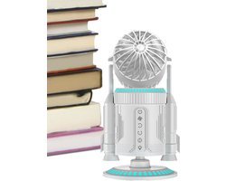 Bureau Ventilator - Persoonlijke Cooler - Werkplek Verkoeling - 5000RPM Raketvorm - 34x16x34 cm -…