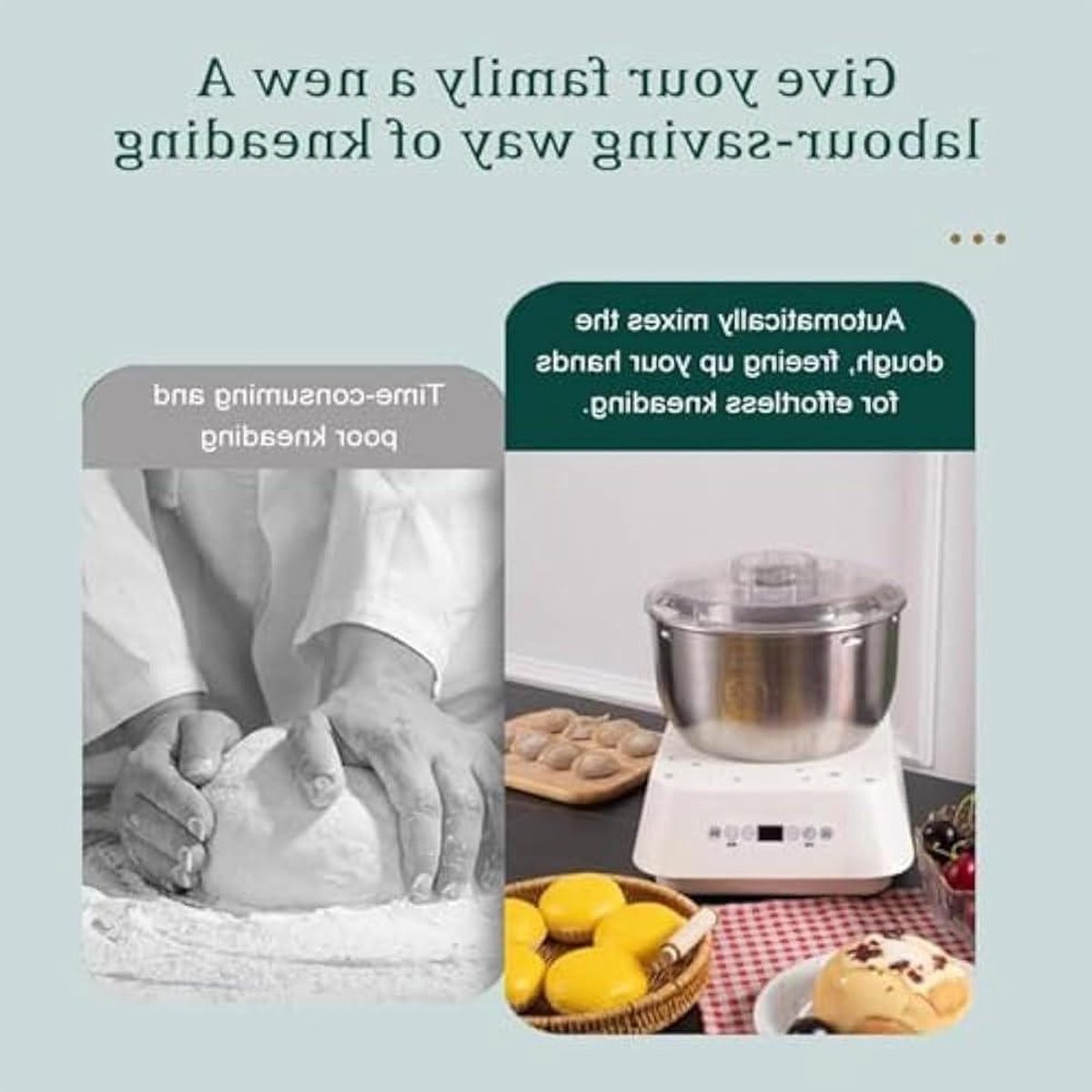 Deegmaker met Fermentatie - Broodmachine Kneedmachine - Zelf Brood Bakken - Planetaire Mengactie - 5 Liter Kom - Zilver