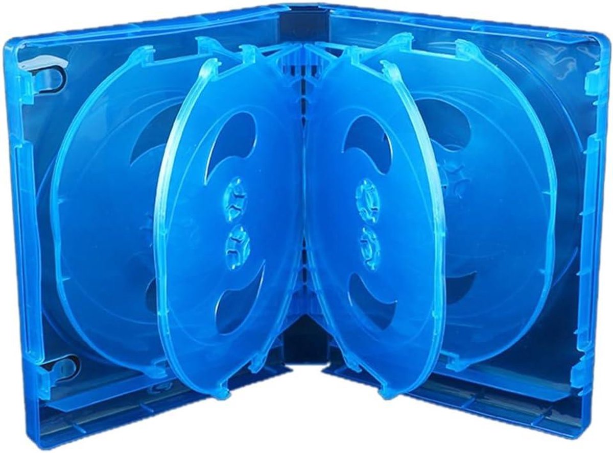 CD Opbergdoos - CD Doosje Plastic - Media Opslag - Verdikt Dubbelzijdig - 13.3 x 17 cm - Blauw