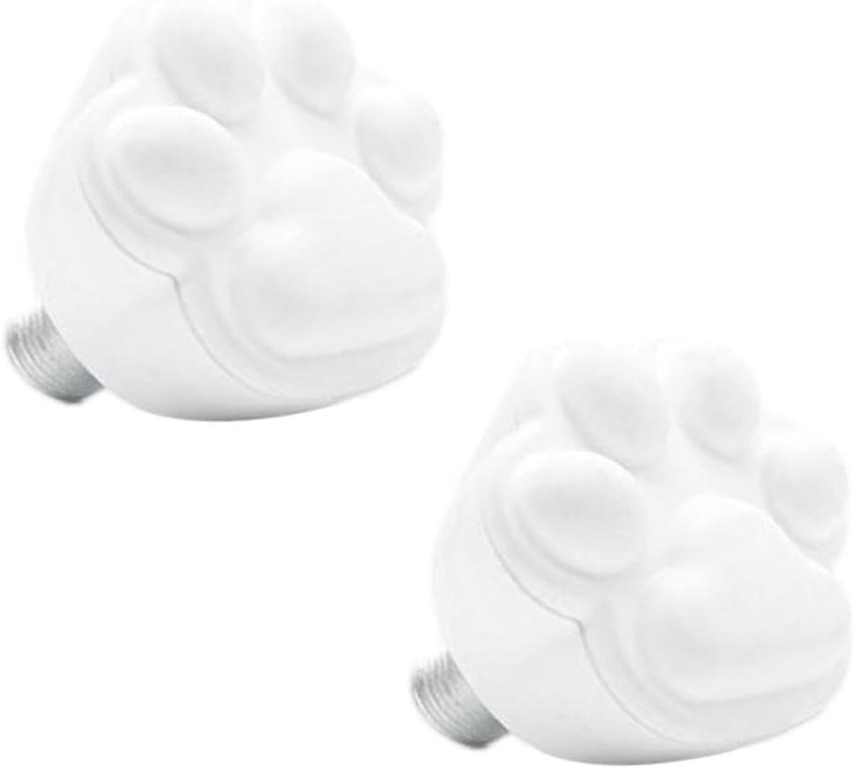 Rolschaats Remblokken - Schaatsrem Teenstopper - Veilig Remmen - Antislip Rubber - 5.6X5CM - Wit