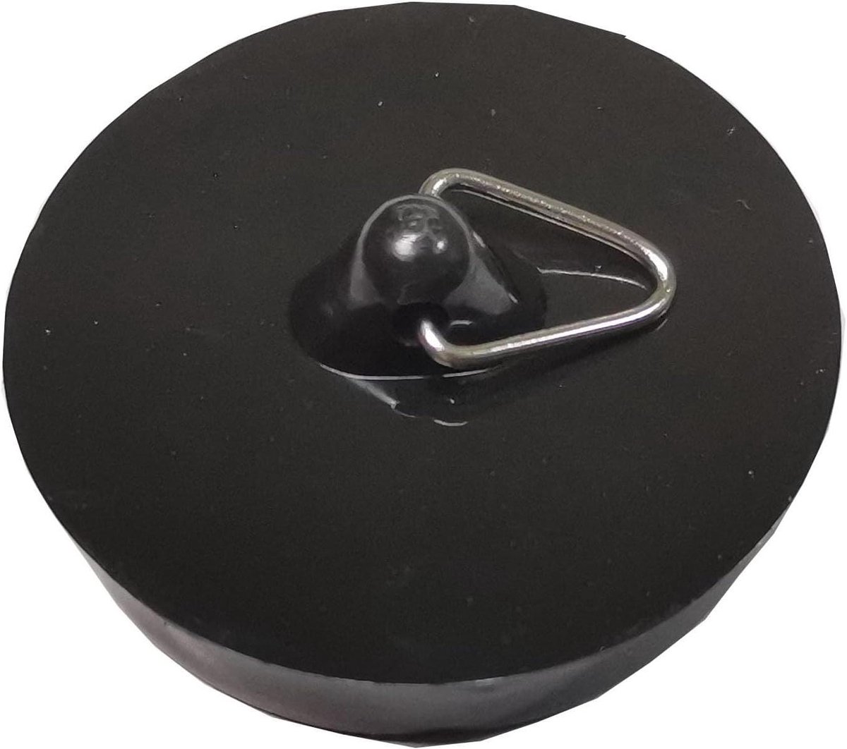 Gootsteenstop Kunststof - Afvoerstop Badkuip - Water Vasthouden - Driehoekige Gesp - 46 x 42 x 18 mm - Zwart