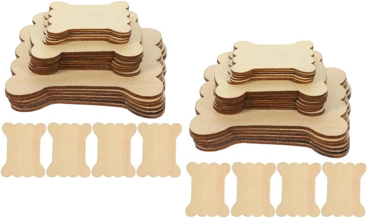 Houten Draadkaarten - Garen Spoelen - Draden Organiseren - Niet Makkelijk Breken - 10x7.8cm 18 Stuks - Lichtbruin