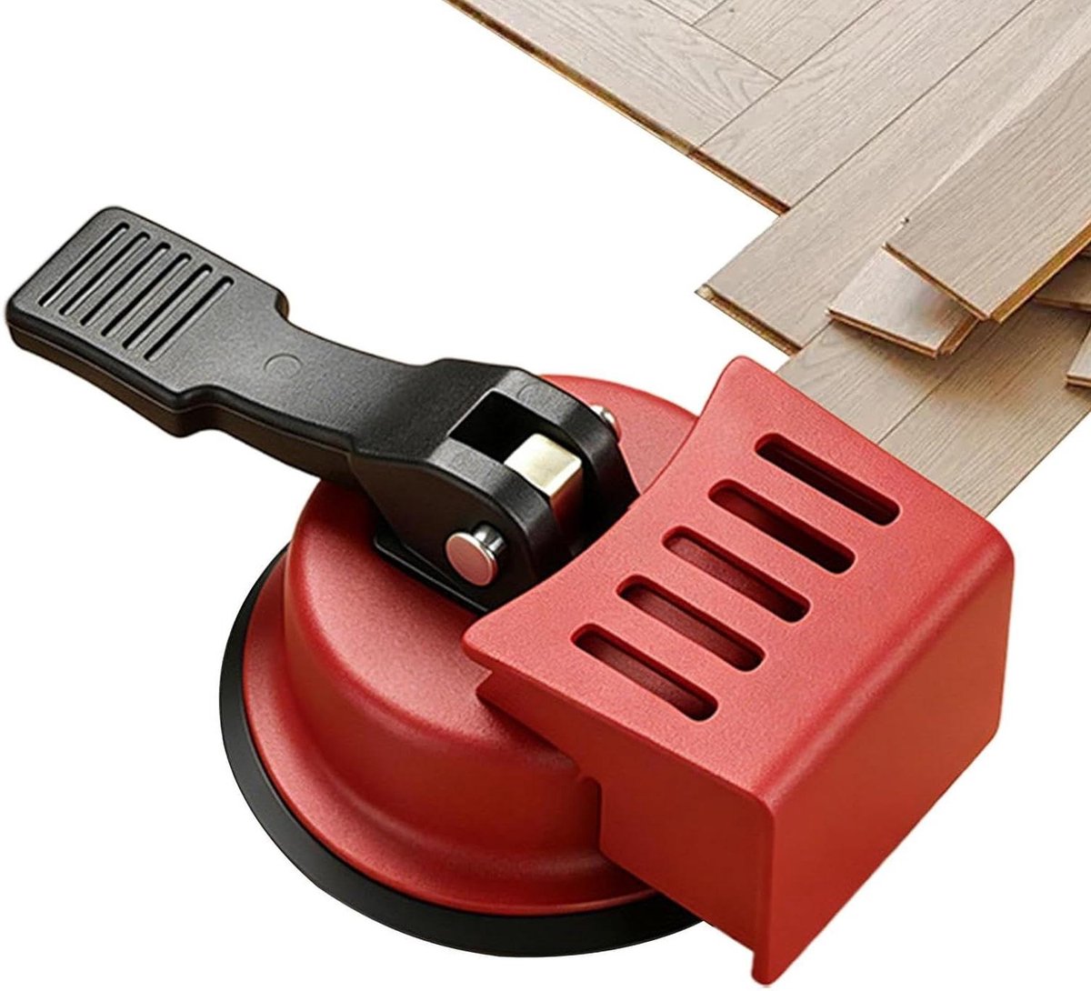 Vloer Zuignap Gereedschap - Kieren Fixer - Vloer Egaliseren - Robuuste Koolstofstaal - 12x12 cm - Zwart