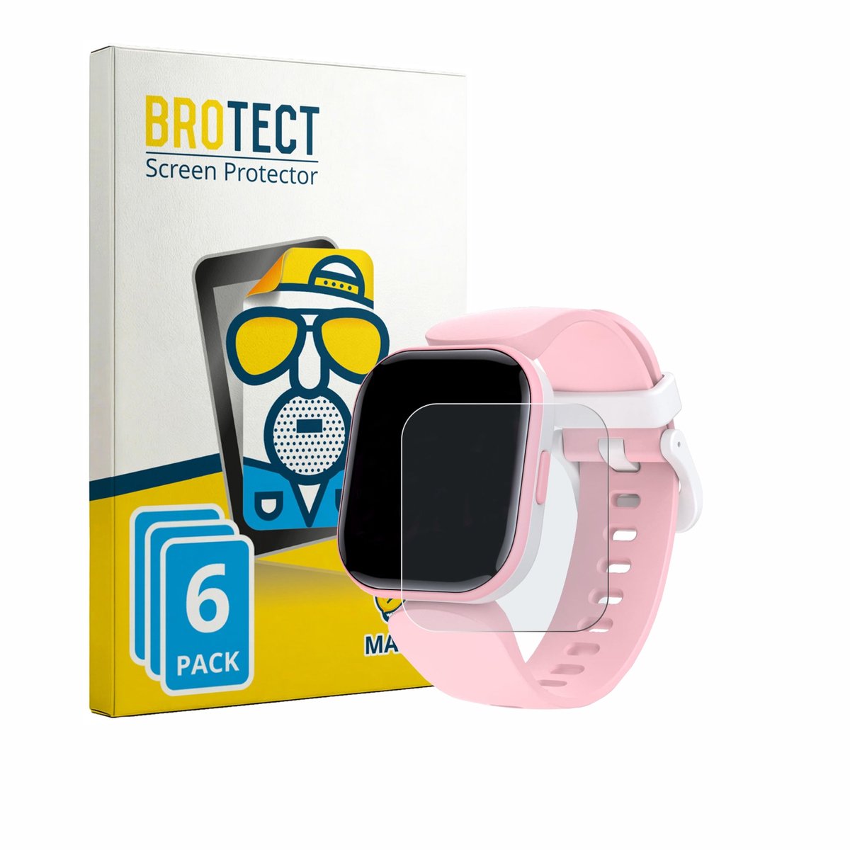 BROTECT - Screenprotector voor Dwfit H39 1.4" - Folie Beschermfolie matte 6 Stuks