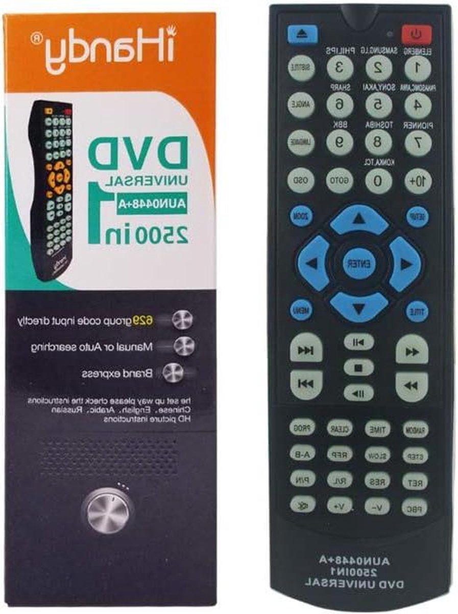 Universele DVD afstandsbediening - 2000-in-1 controller - Apparaat bedienen - Brede compatibiliteit - 1 gram - Zwart