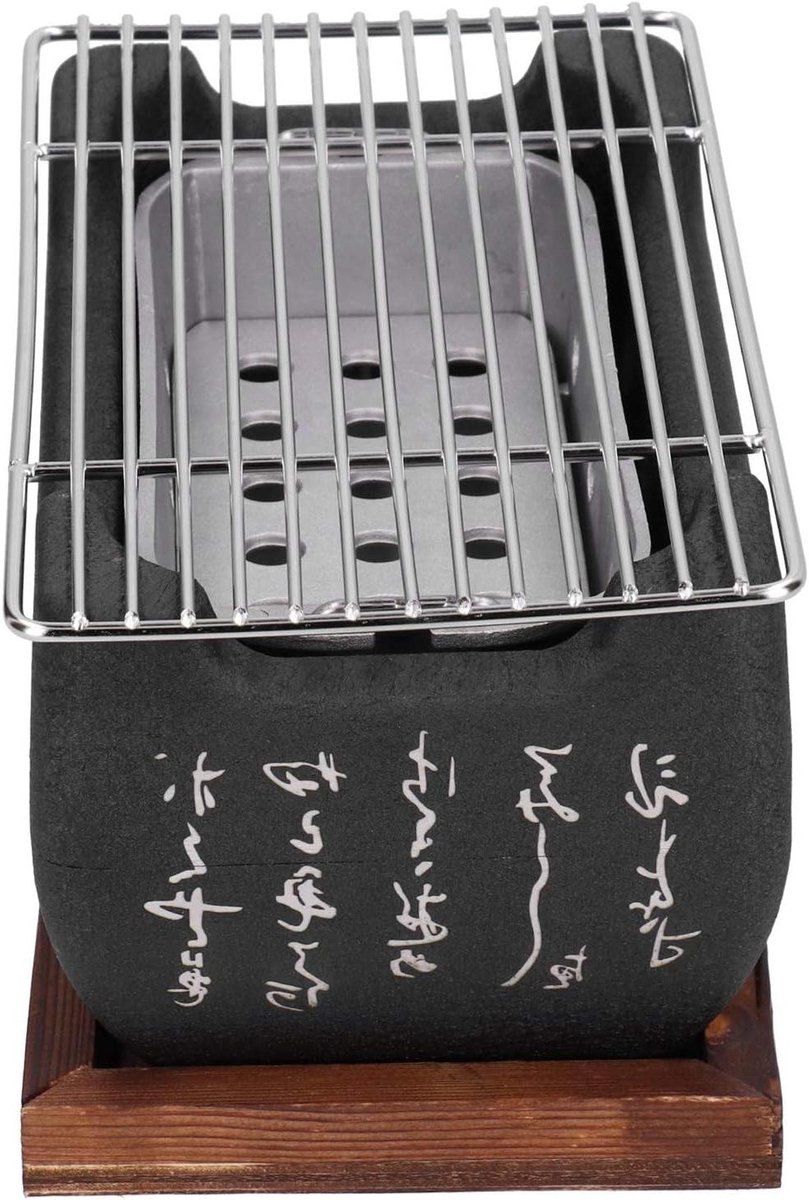 Mini Barbecue - Japanse Oven - Buiten Koken - Duurzame Aluminium - Compact Formaat - Zwart