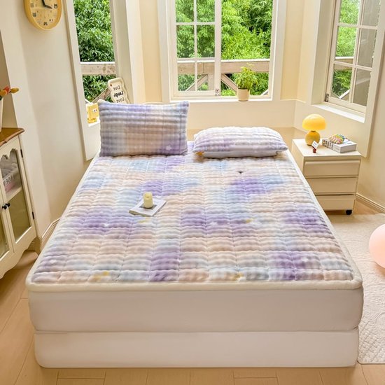 Opvouwbare Matras - Japanse Vloerbed - Kamperen en Slapen - Pluche Oprolbare - 90 x 200 cm - Fluweel — afbeelding 4