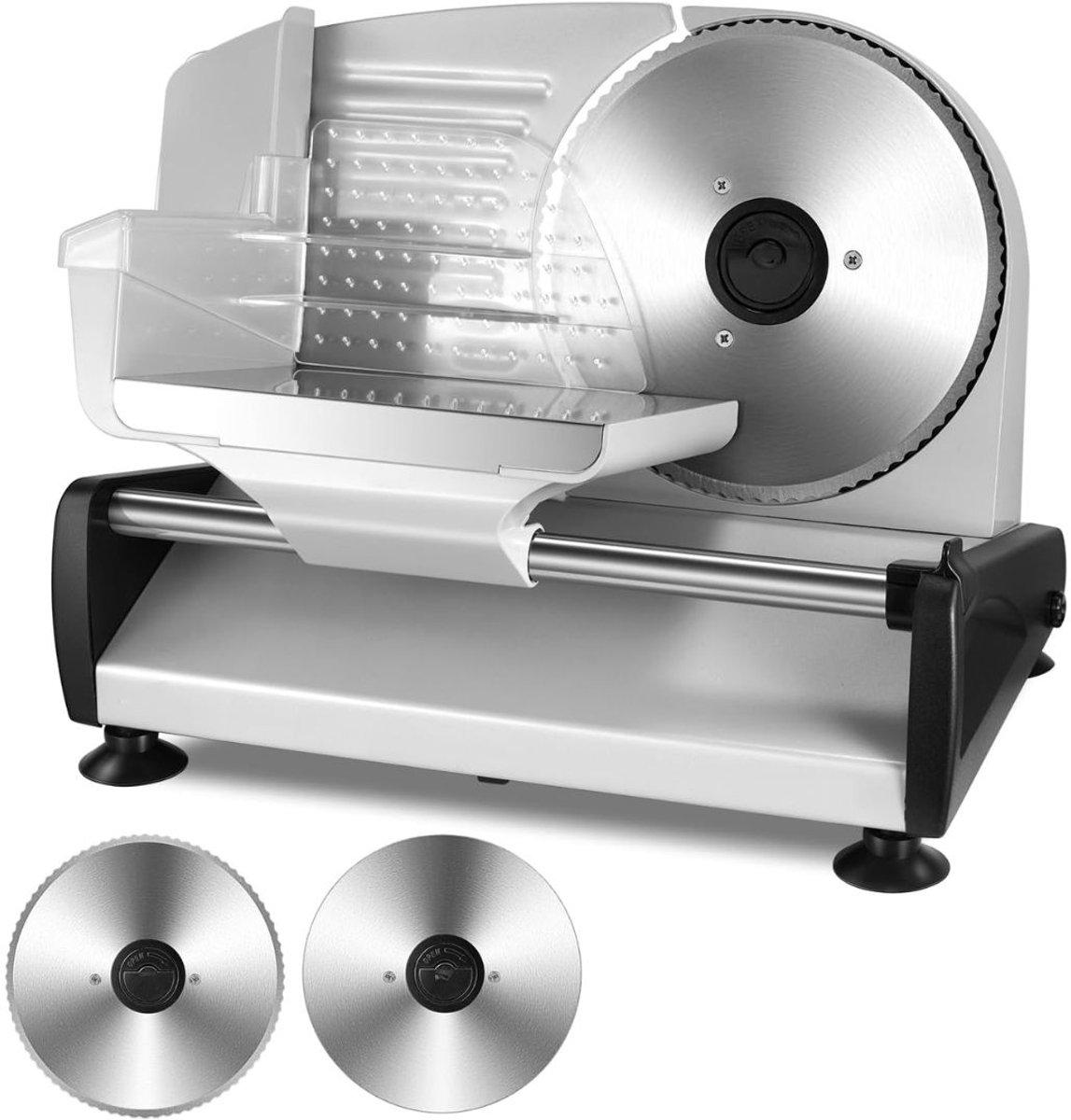 KAD® Elektrische Snijmachine - Multifunctionele Snijmachine - Broodsnijmachine Elektrisch - Zilver - 38cm x 24cm x 26cm