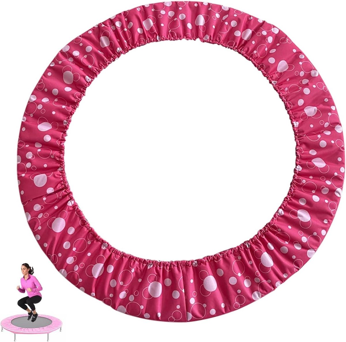 Trampoline Randkussen - Veiligheidsmat - Fitness Veiligheid - Scheurvast Oxford Materiaal - 96 cm - Roze