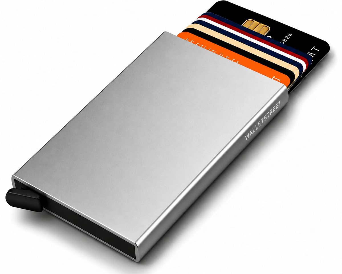 Walletstreet Pasjeshouder 8 pasjes Portemonnee, creditcardhouder Met RFID Technologie – Zilver