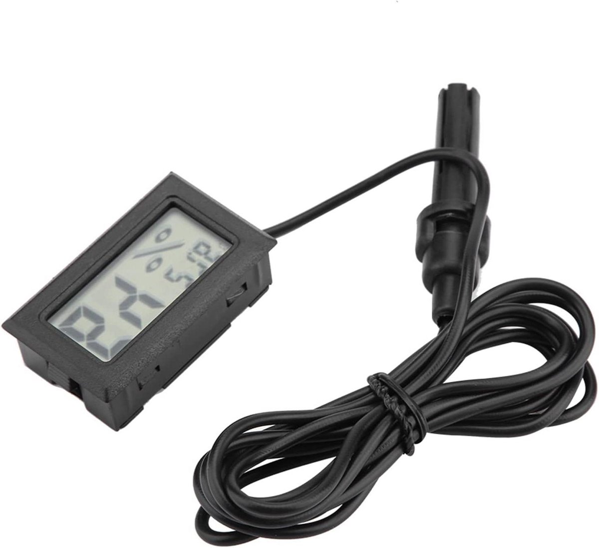 Hygrometer Thermometer Meter - Temperatuur Vochtigheid - Klimaat Bewaken - Geïntegreerde Sensor - 10-99% Vochtigheid - Zwart