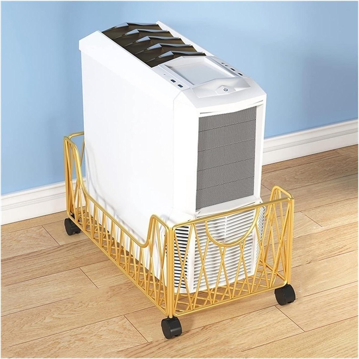 PC Toren Standaard - CPU Houder - Computer Verplaatsen - Met Zwenkwielen - 47x29.5cm - Zwart
