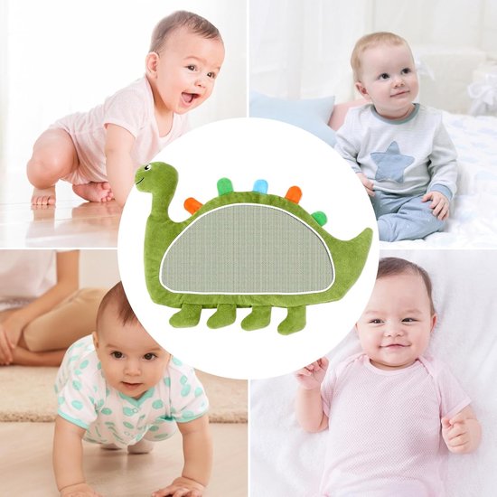 Kalmerend Kussen - Knuffel Speelgoed - Zintuiglijke Ontwikkeling - Hypoallergeen Pluche - 39 x 27 cm - Groen — afbeelding 4