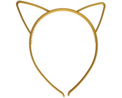 Diadeem - kattenoortjes - geel - cat ears - kattenoren