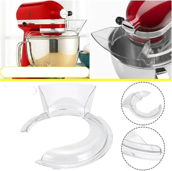 Mixer Spatbescherming - Mixer Deksel - Beslag Vangen - Secure Fit - 10x10x10 cm - Transparant — afbeelding 3