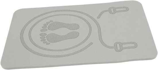 Springmat voor Binnen - Oefenmat Sportmat - Thuis Trainen - Geluidsisolerend Antislip - 60x40x4 cm - Grijs