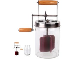Handmatige Boter Churner - Boter maker - Zelfgemaakte Boter Maken - Glazen Kom 1500ml - 1500 ml - Niet gespecificeerd