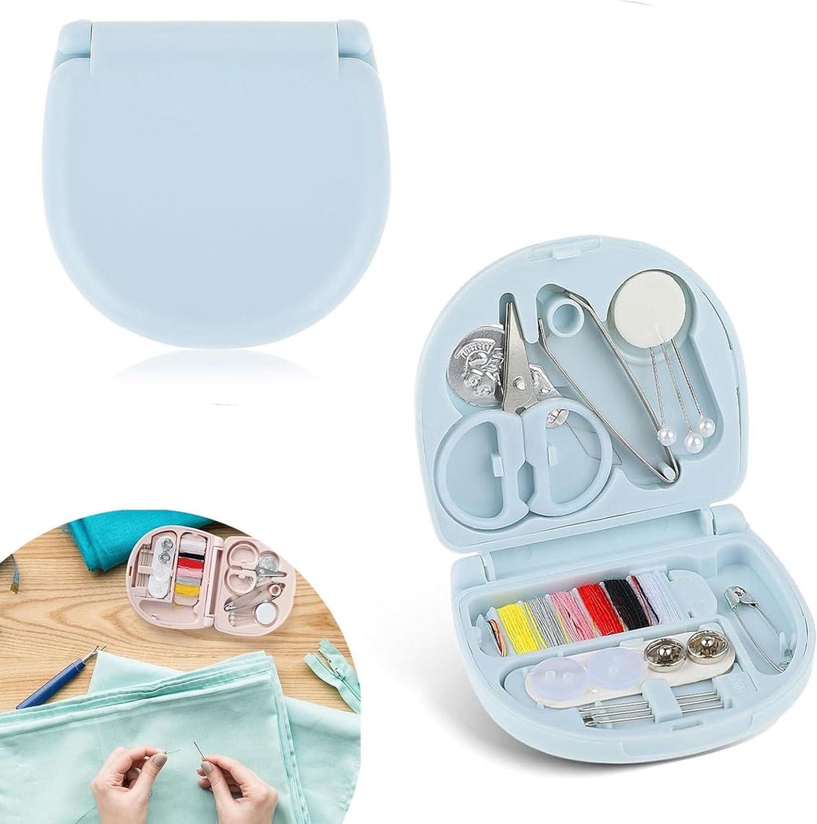Naaiset - Naai-accessoires Reisbenodigdheden - Kleding Repareren - Uitgebreide Accessoires - 7 x 6 x 18 cm - Niet gespecificeerd