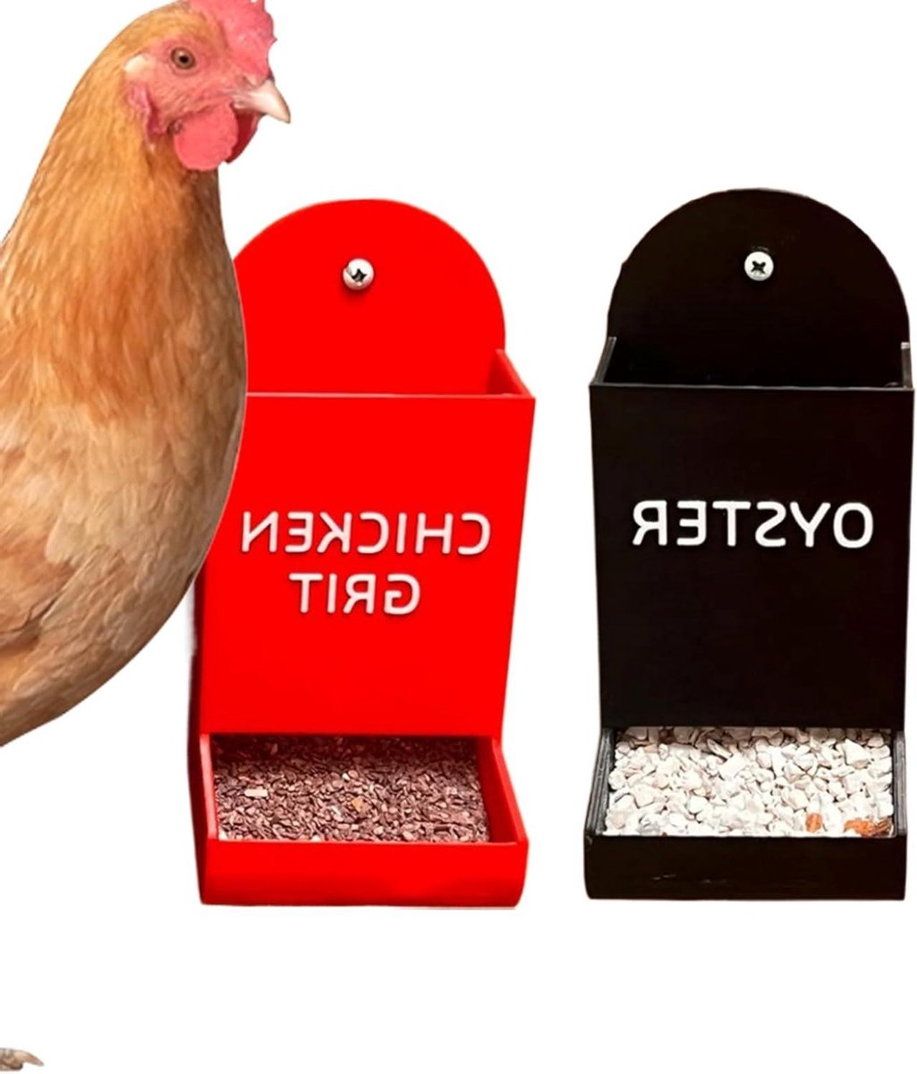 Kip Voerbak - Veevoer Dispenser - Pluimvee Voeren - Morsbestendig Ontwerp - 18.5 x 8 x 8.9 cm - Letter AB
