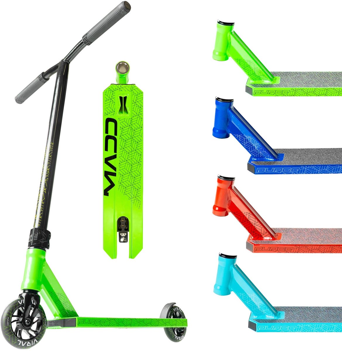 Stuntstep - Madd Gear Viral Purge Cobalt - Stuurhoogte 83 cm - Vanaf 8 jaar - 110mm wielen