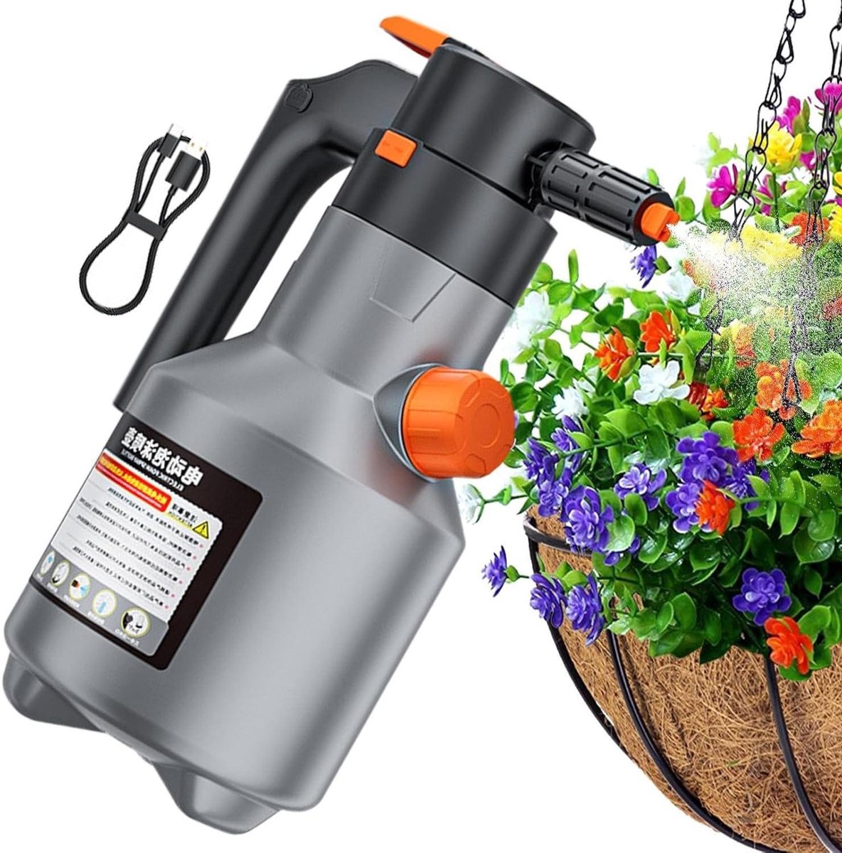 Schuimsproeier Elektrisch - Druksproeier Wasmachine - Auto Wassen - Oplaadbaar Druksysteem - 2 Liter - Wit