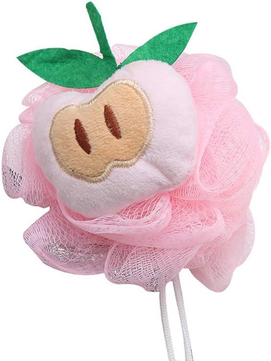 Douche Spons Bal - Bad Spons Loofah - Lichaam Reinigen - Rijk Schuim - 2 stuks - Roze