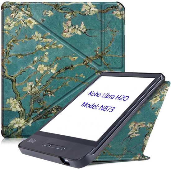 Kobo Libra H2O Hoes - E-reader Cover - Bescherming E-reader - Automatische Slaap/Waakfunctie - Model N873 - Grijs van Kobo — afbeelding 2