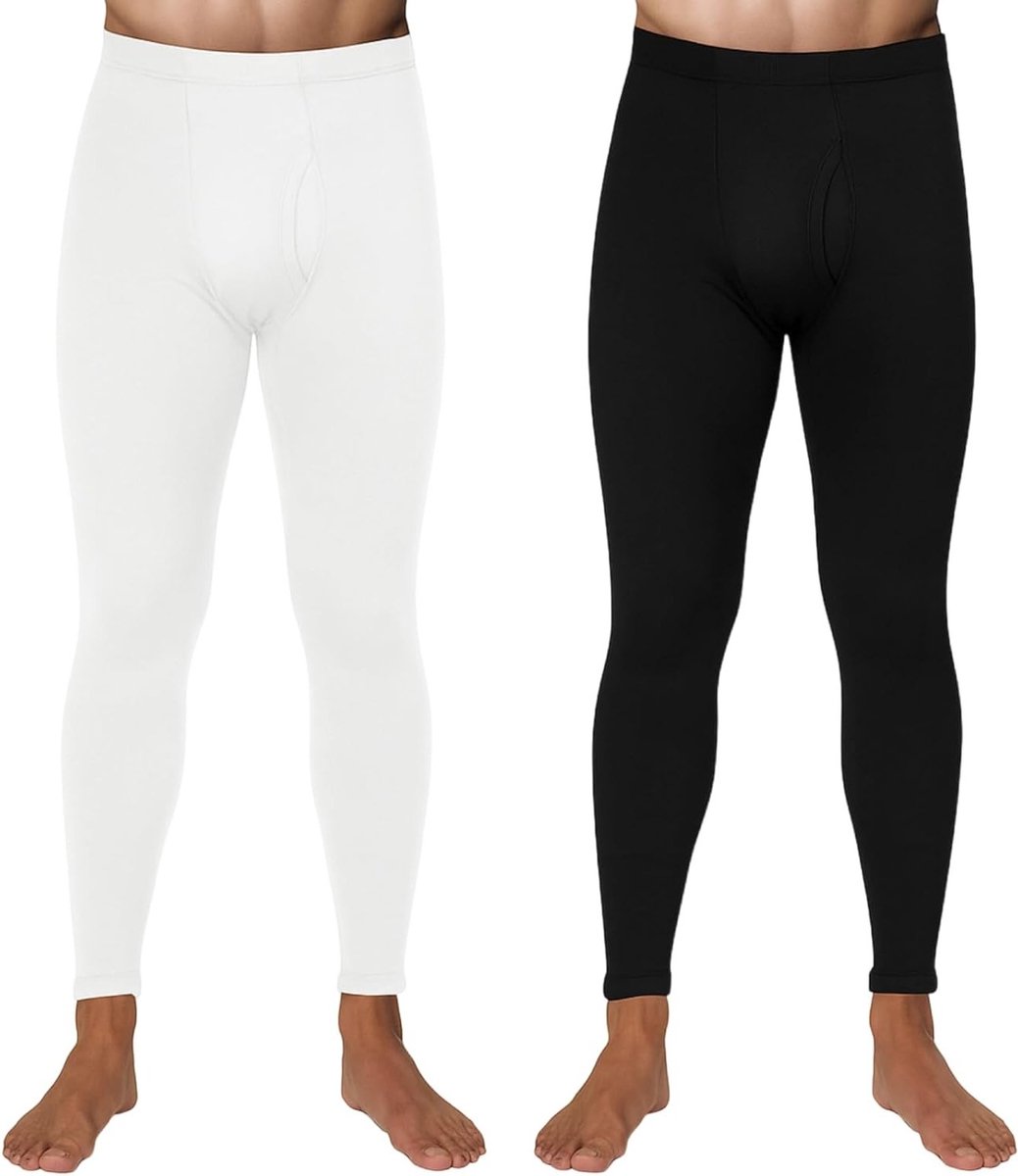 Thermische Lange Onderbroeken voor Mannen - Winter Warm Fleece Gevoerde Onderkleding voor Koude Weer, Basislaag Leggings en Comfortabele Ondergoed