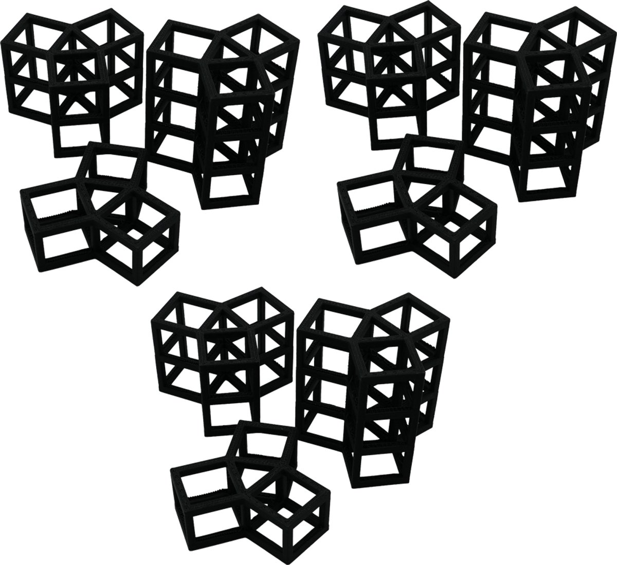 Kuva Garnalen Hotel Combiset – S, M en L - set van 3 stuks (9 totaal) – 3D Geprinte Schuilplaats voor Garnalen