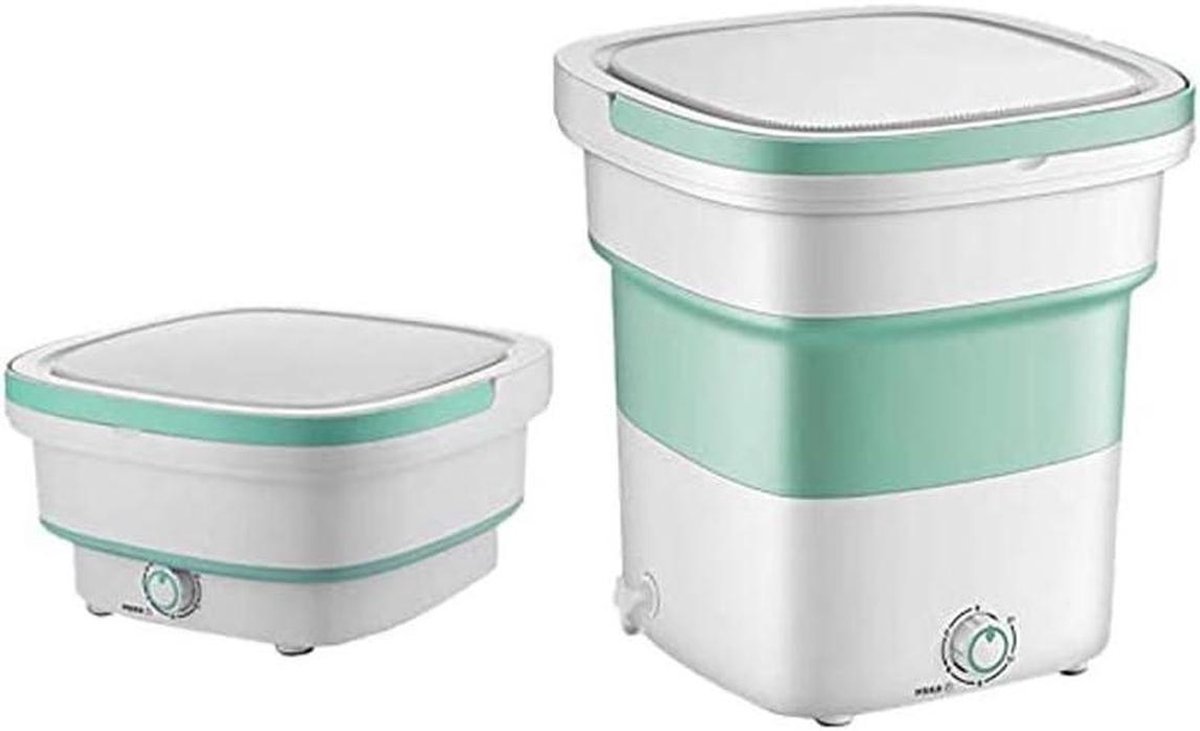 Opvouwbare Wasmachine Mini Washer Persoonlijk Wassen Automatische Reiniging 1.8 kg Capaciteit Groen