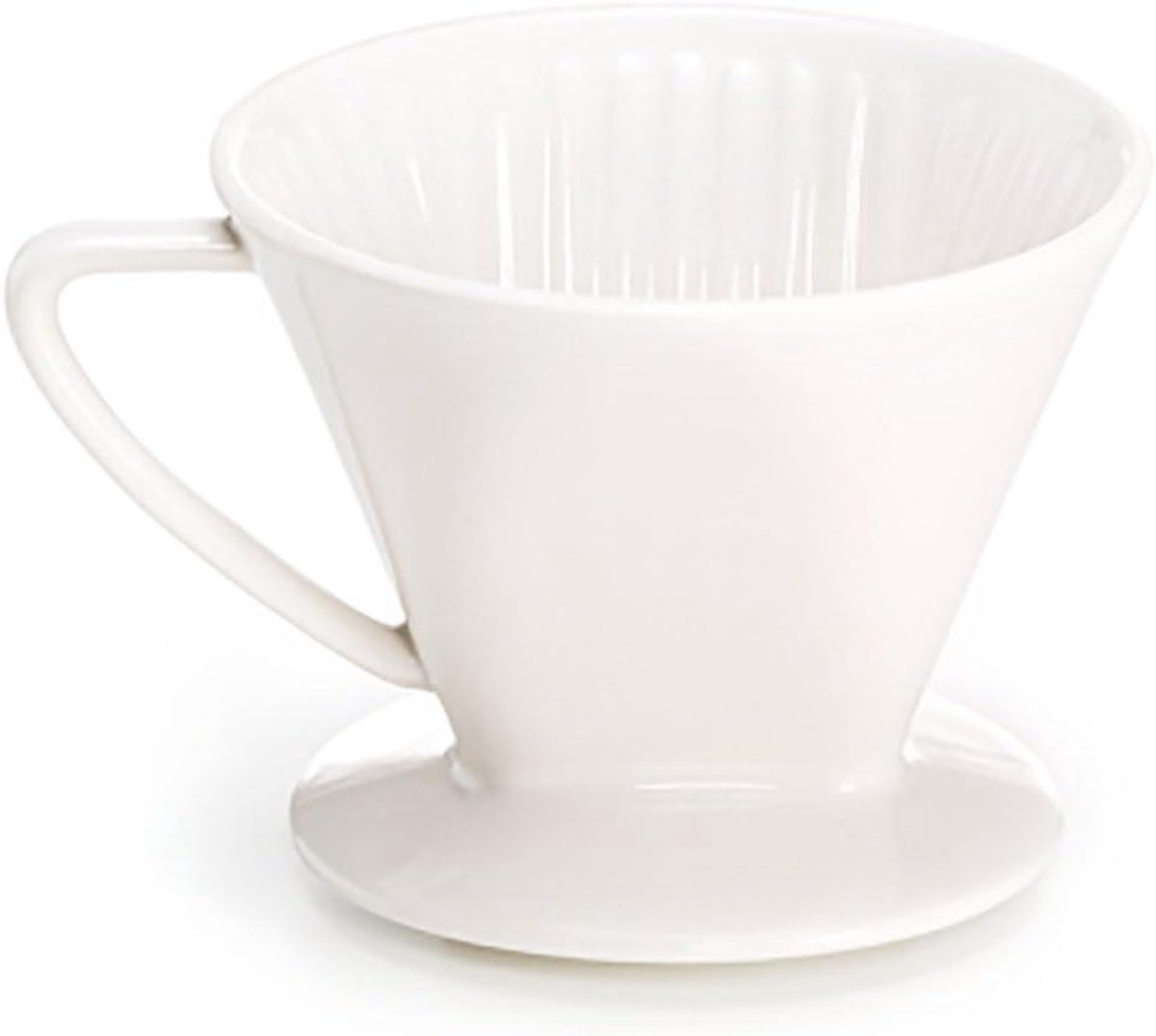 Koffiefilter Keramiek - Herbruikbaar Filter - Verse Koffie - Duurzaam Materiaal - XL Maat - Wit