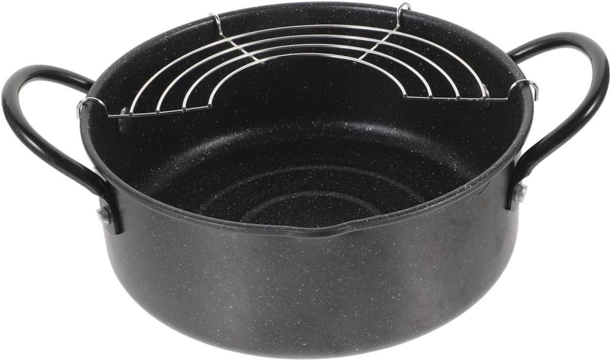 Frituurpan - Koekenpan - Thuis Frituren - Met Afneembaar Rek - 28.5x20x8cm - Divers