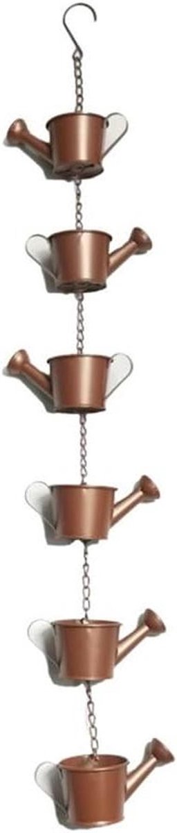 Metalen Regenketting - Decoratieve Regencollector - Tuin Decoratie - Uniek Ketelontwerp - 27 x 19 x 9 cm - Fotokleur