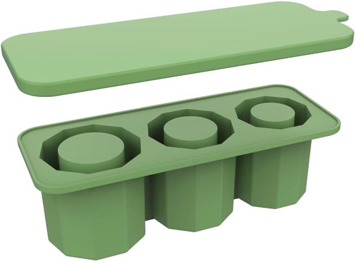 IJsblokjes Vorm - Drank Koeler - Dranken Koelen - Holle Cilinders - 215 x 82 mm - Groen