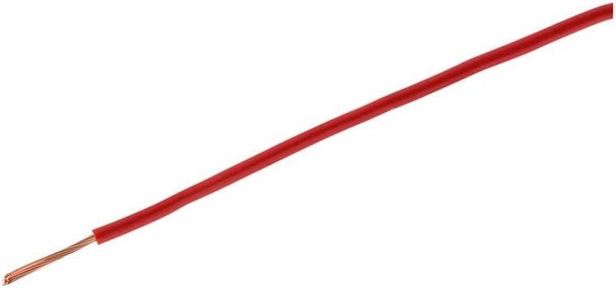 Stroomkabel - Elektrische draad - Huishoudelijk gebruik - Flexibele installatiekabel - 10 meter - Rood