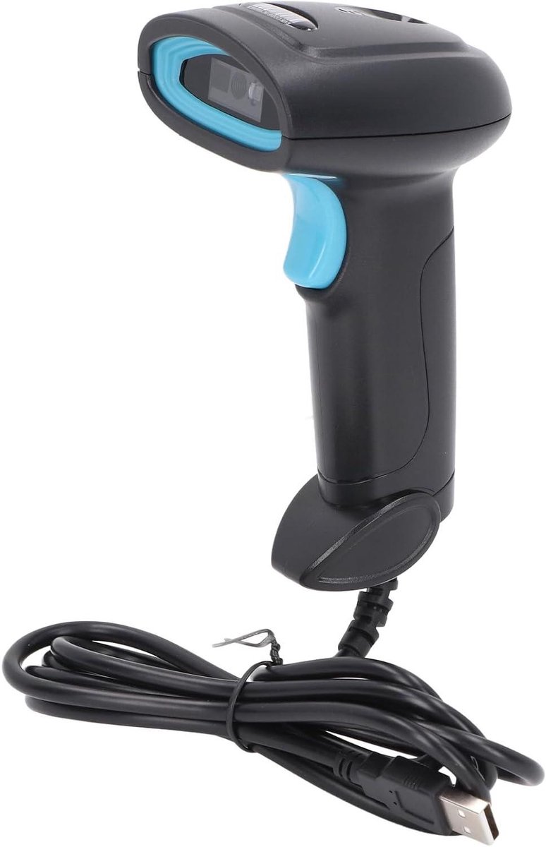 Barcode Scanner - QR Code Reader - Winkel Logistiek - Smart CMOS Beeldvorming - 20 cm Leesafstand - Zwart