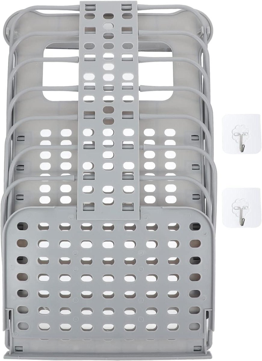 Wasmand - Opbergmand - Kleding Sorteren - Opvouwbaar Ontwerp - 51cm - Grijs