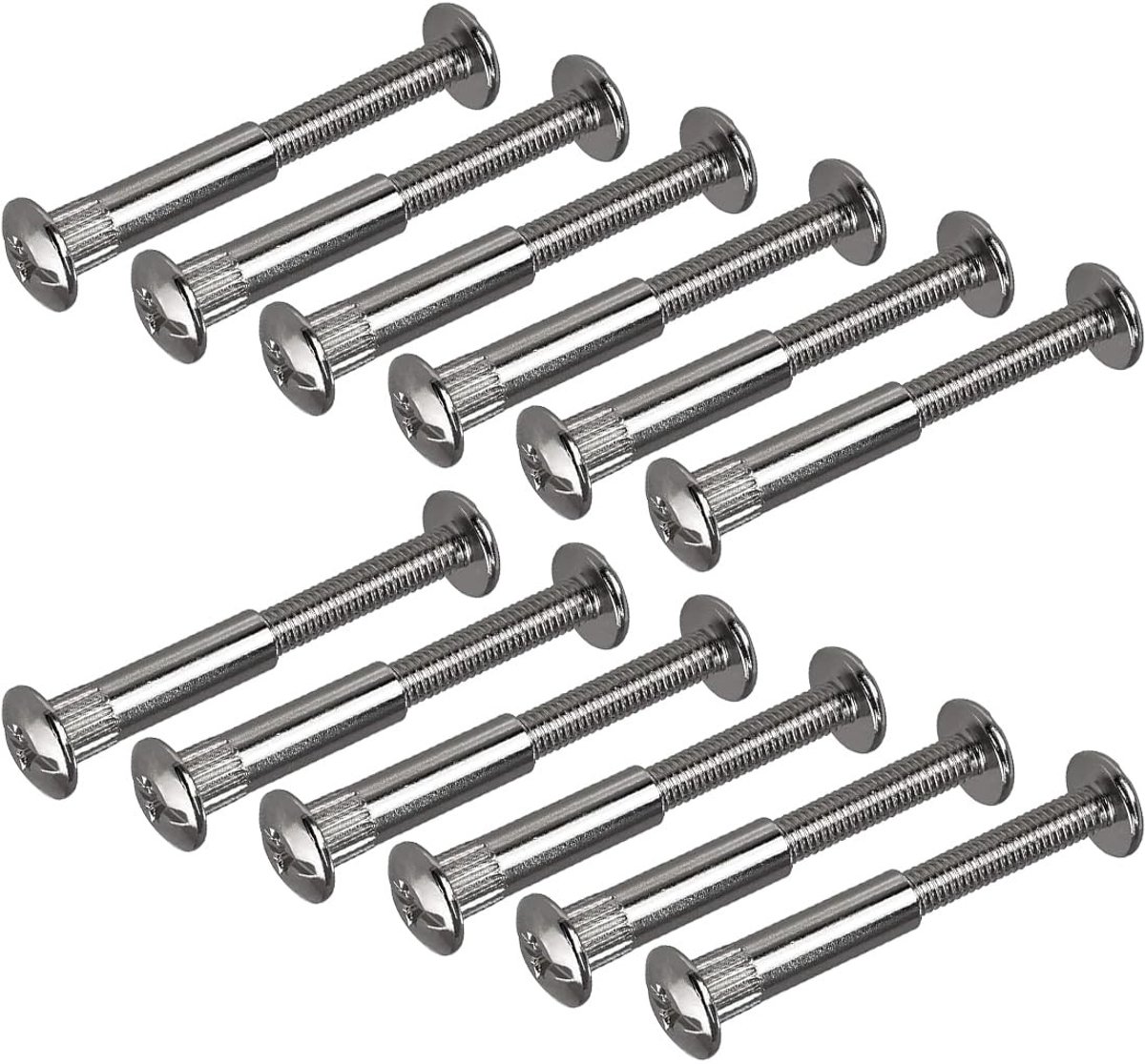 Dailygoody - Solidchoice - Dailygoody - Hulsschroeven - Verbindingsschroeven - Duurzaam en betrouwbaar - Set van 12 - Houten planken en meubels - M6 schroefdraadhulzen - Geschik