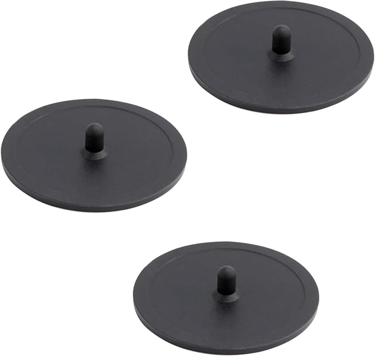 Zwarte blinde filter backflush schijven 50 mm, duurzame rubberen koffiemachine reinigingsschijven voor espressomachine, set van 3 stuks