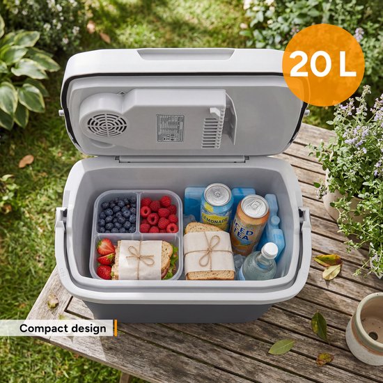 TZS First Austria Elektrische Koelbox - 16L - 12V en 230 voltx - Frigobox -Koelen en Verwarmen - Grijs van Merkloos — afbeelding 4