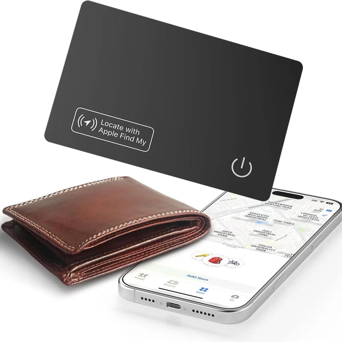Smart Tracker Card – Wallet Tracker – Werkt met Apple Find My – Oplaadbaar – Zwart