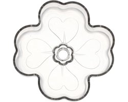 Aquarium Voederbak - Visvoer Schotel - Schoon Voeren - Bloemvormig Ontwerp - 6 x 6 x 4 cm - Transparant