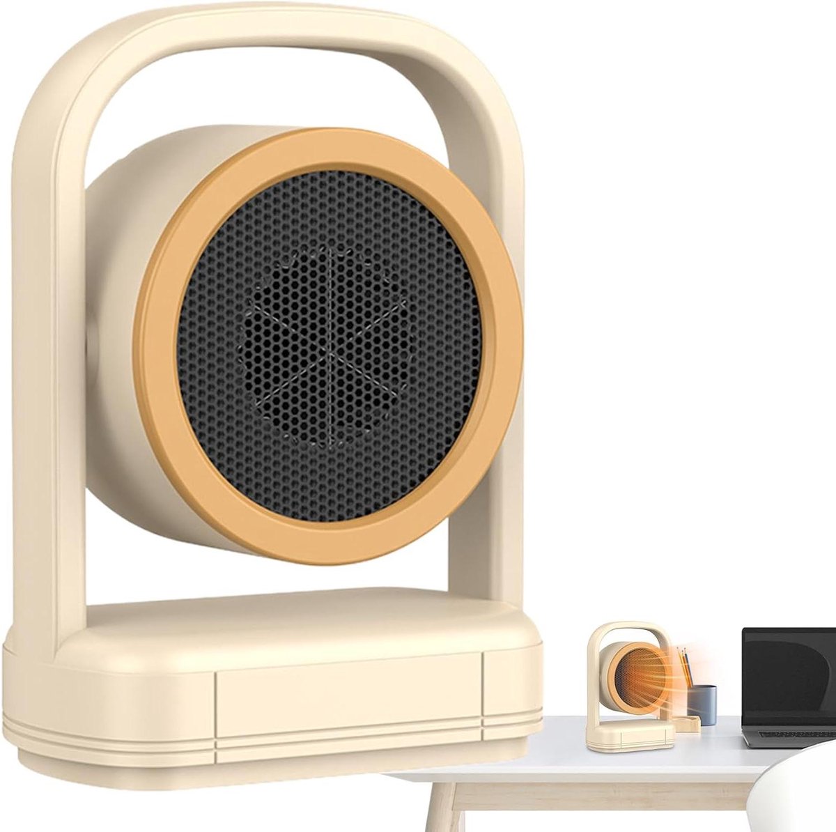 Kleine Ruimteverwarmer - Draagbare Verwarming Elektrisch - Snelle Warmteafgifte - Stille Warmtetechnologie - 308 x 132 x 308 cm - Beige