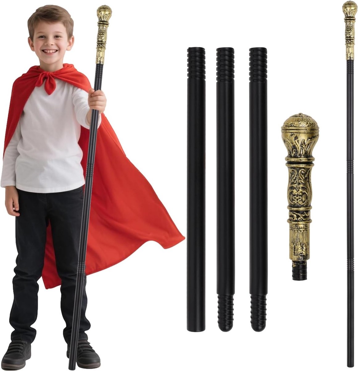 Vintage Kostuum Wand 120 cm voor Halloween, Cosplay en Carnaval - Antieke Stick voor Feestkleding en Accessoires