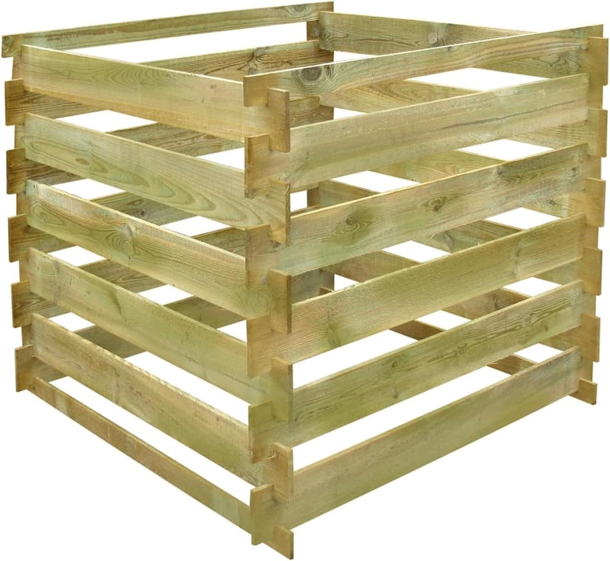 Houten Compostbak - Compostcontainer Tuinbak - Tuinafval Verwerken - Ro roestbestendig Grenenhout - 054 m³ - Groen