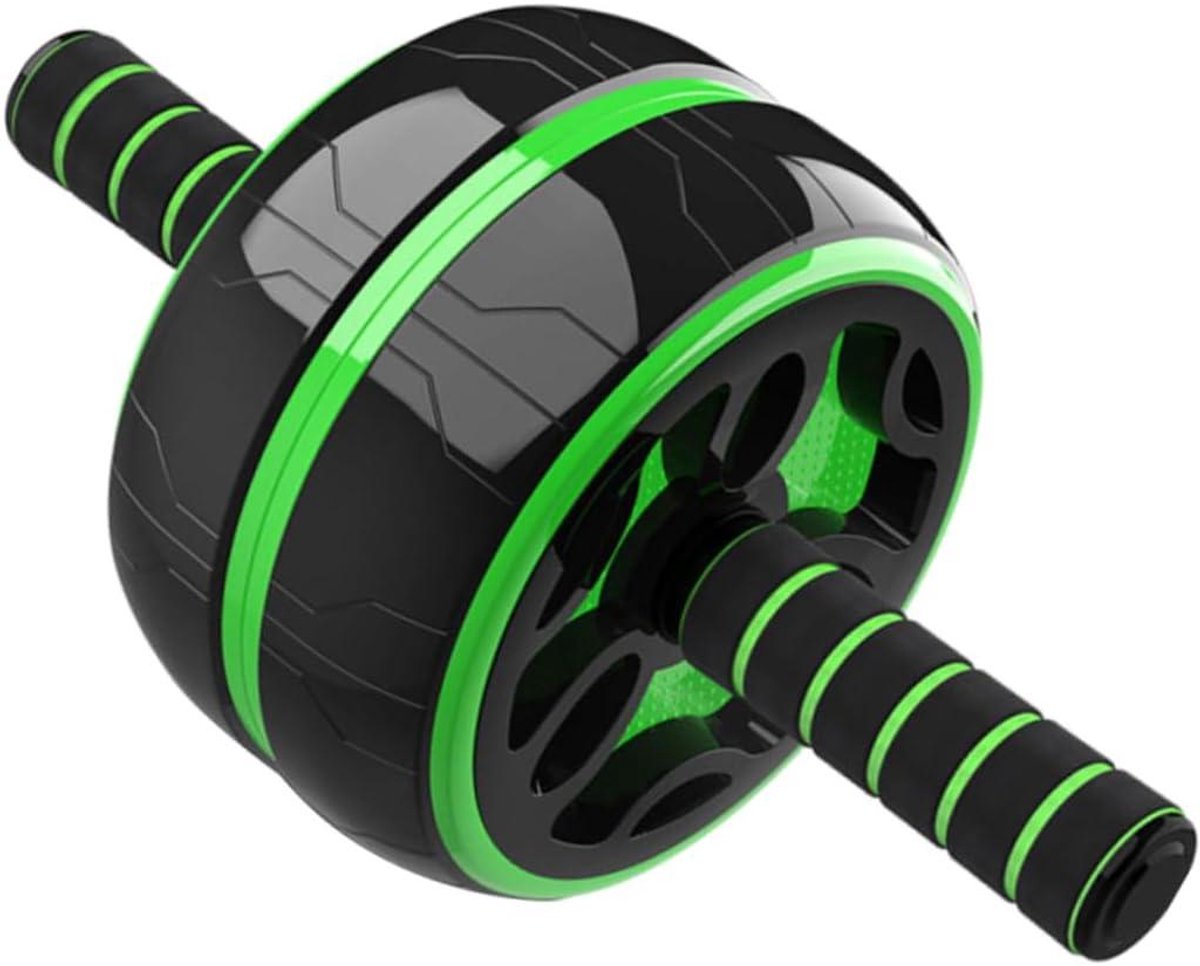 Buikspierwiel - Buiktrainer Roller - Core Training - Verbreed Wielontwerp - 32 cm - Grijs