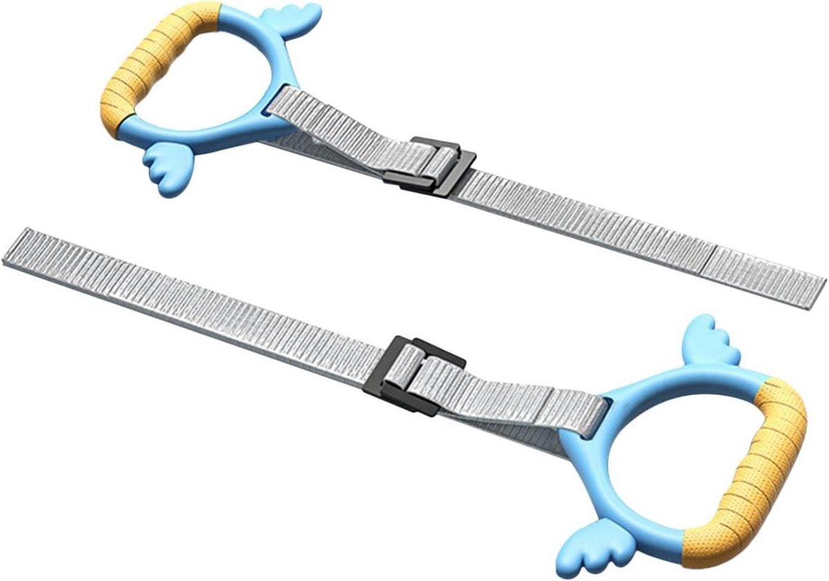 Gymnastiek Ringen - Turnringen Kinderen - Kracht Trainen - Verstelbare Riemen - 250 kg - Blauw Geel Grijs