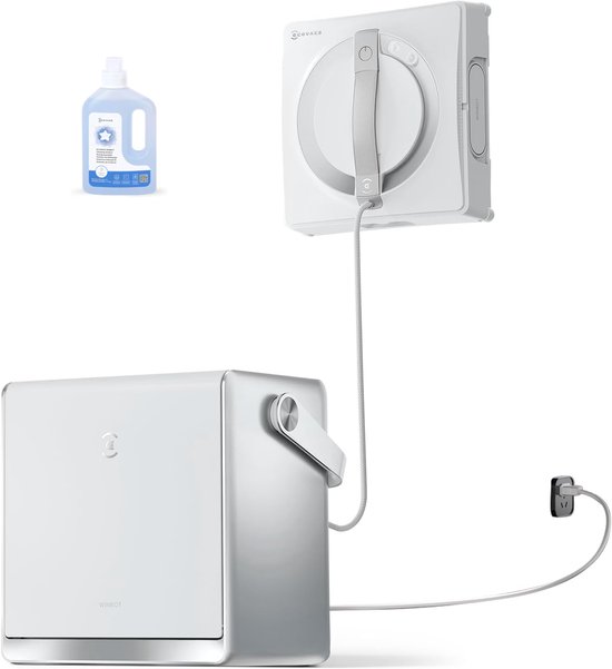ECOVACS WINBOT W2 PRO OMNI Robot ramenreiniger–Ramenwasser–Ruitenreiniger – WIN-SLAM 4.0 intelligente routeplanning– 6-in-1 multifunctioneel station–12-traps veiligheidssysteem–Dubbele stroommodus–Voor ramen–Spiegels–Glazen deuren